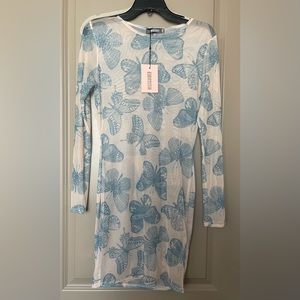 Pretty Little Thing Mesh Butterfly Dress